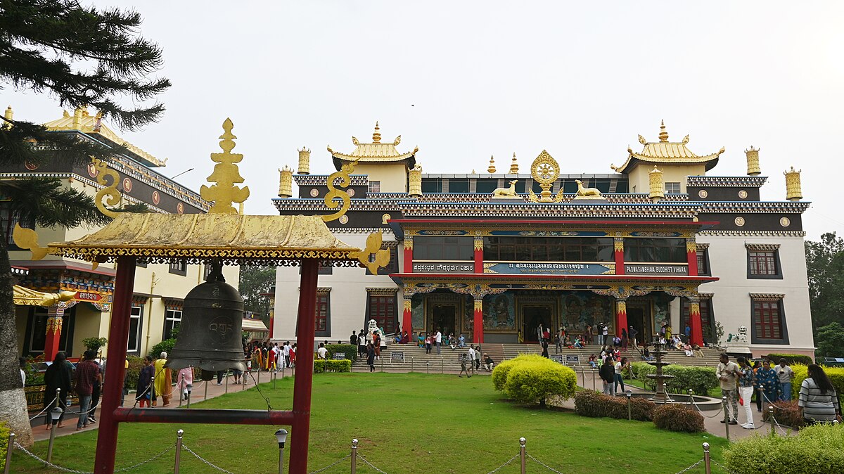 Namdroling Nyingmapa Monastery golden temple at Coorg